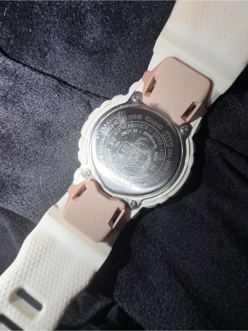 Casio White Resin G-Shock with Rose Gold Dial Accents - Picture 4 of 4